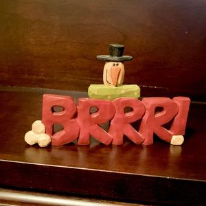 Brrr! 3-D sign with snowman